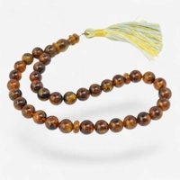 Pressed Amber Rosary – Natural co..