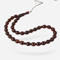 Pressed 33 prayer beads amber ros..