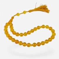 Pressed Amber Rosary Yellow Praye..