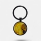 Baltic amber keychain pendant for keys Pressed a..