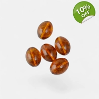 Pressed amber beads olive shape 5..