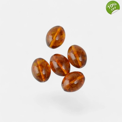 Pressed amber beads olive shape 5 pcs AA024 Pressed amber beads olive shape 5 pcs AA024