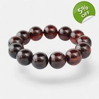 15 mm Amber bracelet Pressed Bead..