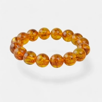 Cognac amber bracelet pressed bea..