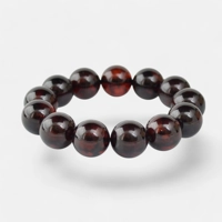 16mm Pressed amber beads bracelet..