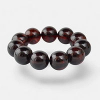 18mm amber pressed beads bracelet..