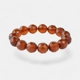 Faceted amber bracelet pressed beads