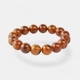 Pressed amber bracelet Dark Butter Color Beads