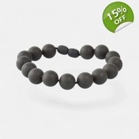 11mm Pressed amber bracelet with ..