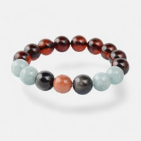 Pressed amber with gemstones brac..