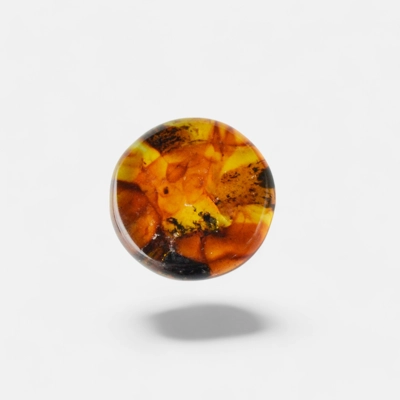 Modified Baltic amber cabochon for jewelry making RR09 Modified Baltic amber cabochon for jewelry making RR09