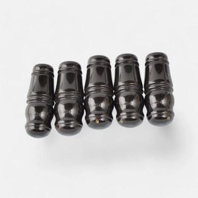 Pressed black amber minaret for rosary making MIN22 Pressed black amber minaret for rosary making MIN22