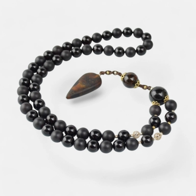 Pressed amber necklace for men with pendant MH03 Pressed amber necklace for men with pendant MH03