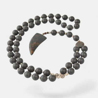 Pressed amber necklace with modified amber for men MH12 Pressed amber necklace with modified amber for men MH12