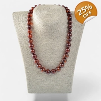 Pressed amber necklace with modif..