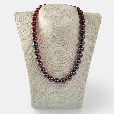 Amber necklace with pressed amber beads Bridal Birthday gift N009 Amber necklace with pressed amber beads Bridal Birthday gift N009