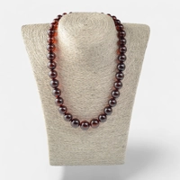 Pressed amber necklace for Her gi..