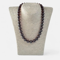 Pressed round amber necklace for ..