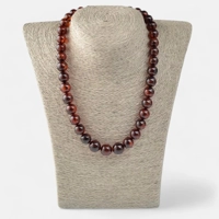 Pressed amber necklace 10 to 13mm..