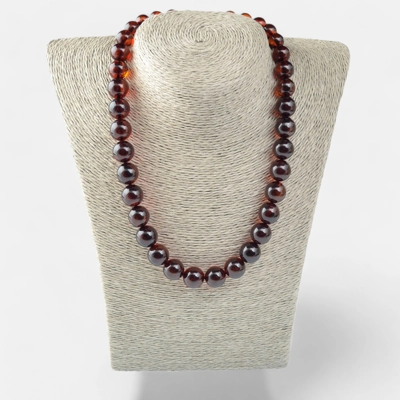 Pressed amber necklace 10 to 13 mm beads N020 Pressed amber necklace 10 to 13 mm beads N020