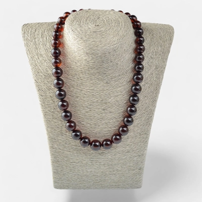 Pressed amber necklace 10 to 14 mm beads gift idea N025 Pressed amber necklace 10 to 14 mm beads gift idea N025