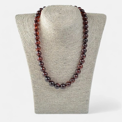 10 to 12mm amber necklace pressed beads N027 10 to 12mm amber necklace pressed beads N027