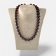 Pressed amber necklace for adults Cherry 15mm N036