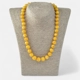 Pressed amber necklace butter color 48 cm long N..