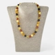 Multicolor pressed amber necklace 10mm For Adult..