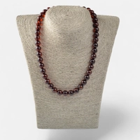 Pressed 10mm amber necklace for a..