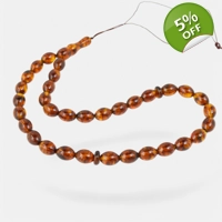 Pressed amber rosary for tesbih a..