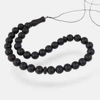 Pressed amber rosary black tesbih..