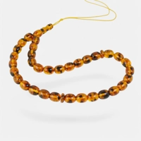 Pressed amber rosary Islamic tesb..