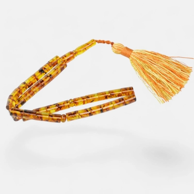 Pressed amber rosary prayer beads - Ramadan Gift - A0401 Pressed amber rosary prayer beads - Ramadan Gift - A0401