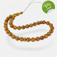 Elegant Pressed Amber Prayer Bead..