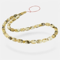 Pressed amber rosary Green tesbih..