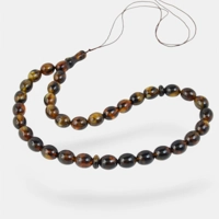 Pressed amber prayer beads 33 ros..