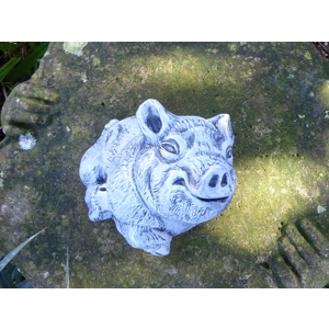 Cute Cast Stone Pig Looking Up Garden Ornament Garden Statue 18cm tall