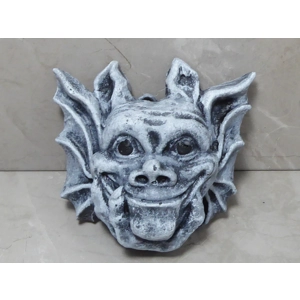 Handcrafted Cast Stone Devil Demon Gargoyle Wall Plaque Garden Ornament 12cm lg Handcrafted Cast Stone Devil Demon Gargoyle Wall Plaque Garden Ornament 12cm lg