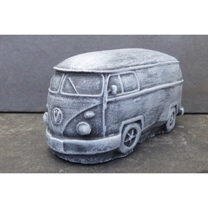 Handcrafted Cast Stone Split Screen Van Bus Camper Garden Ornament 17cm long