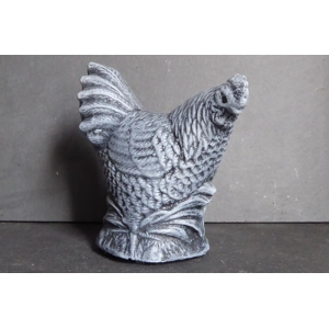 Chicken Hen Rooster Bird Handcrafted Cast Stone Garden Ornament 11cm tall