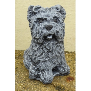 Adorable Yorkshire Terrier Dog Cast Stone Garden Ornament – Garden Statue 17cm tall