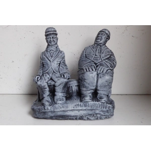 Cast Stone Handcrafted Laurel & Hardy Garden Ornament 20cm tall
