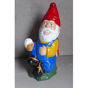 EXCLUSIVE Cast Stone Hand Painted Beer Swilling Garden Gnome With Red Hat Garden Ornament EXCLUSIVE Cast Stone Hand Painted Beer Swilling Garden Gnome With Red Hat Garden Ornament