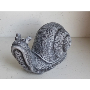 Handcrafted Cast Large Heavy Stone Snail Garden Ornament 22cm long