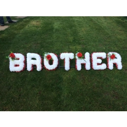 BROTHER Funeral Flowers – Artificial Letter Tribute