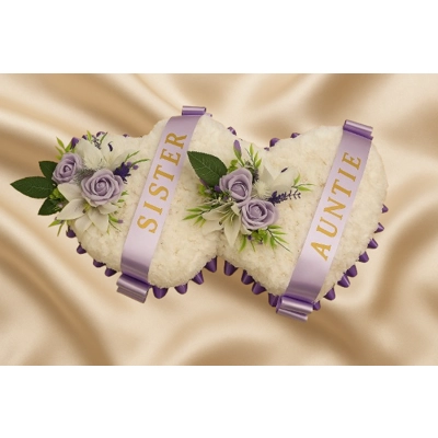 Double full Lilac heart