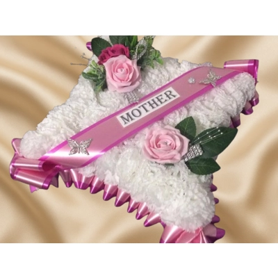 "Double Pink Cushion Funeral Tribute