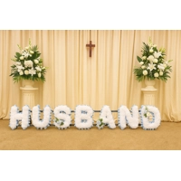 Husband Funeral Flowers – Artificial Letter Trib..