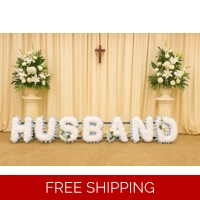 Husband Funeral Flowers – Artificial Letter Trib..